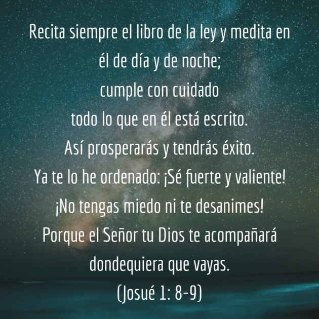Para tener éxito, medite en la Palabra de Dios.