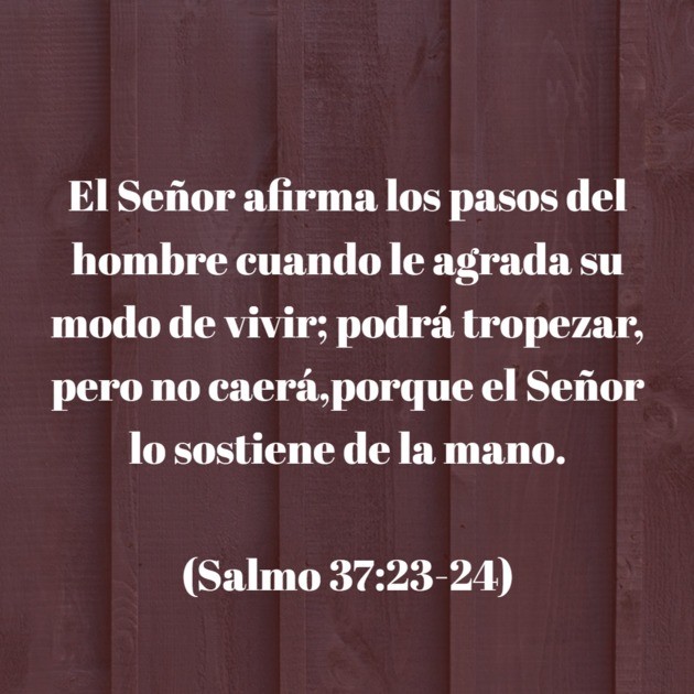 Si nuestro estilo de vida agrada a Dios, él nos toma de la mano.